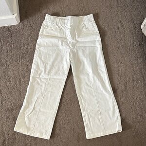 White Wide-Leg High Waisted Pants